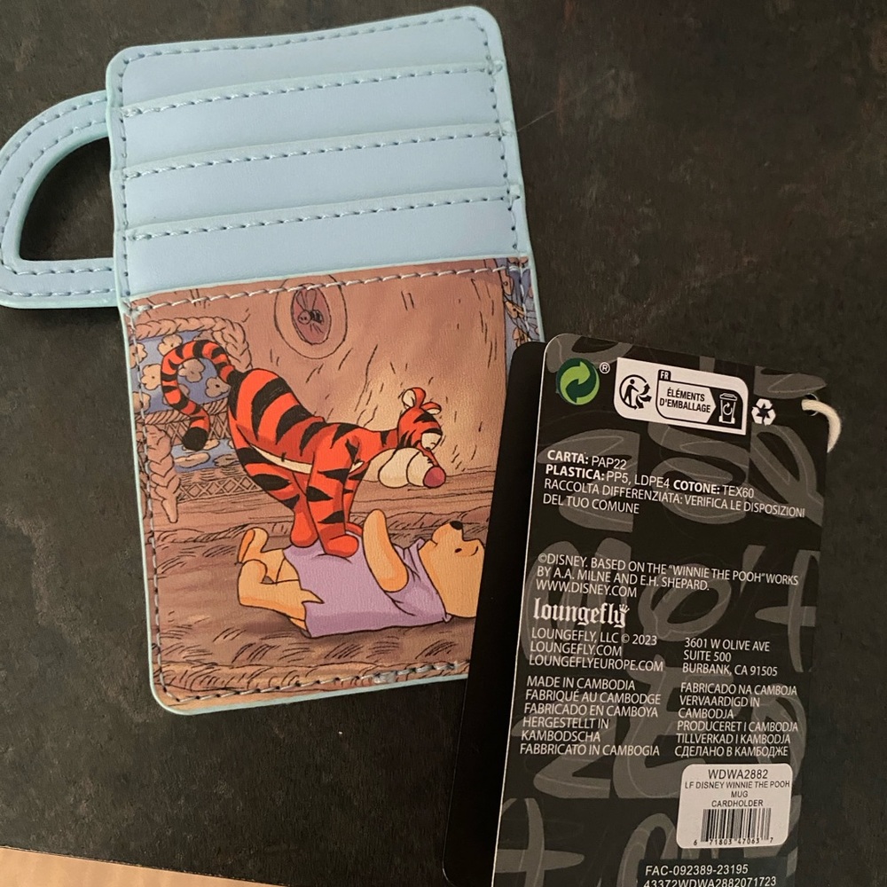 Loungefly Light Blue Winnie the Pooh and Tigger Card Holder